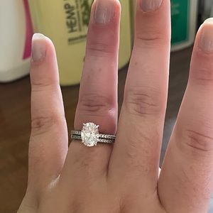 2 Ct Moissanite Ring Set